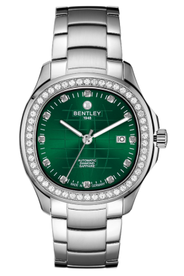 Product SKU: BL1869-252MWGICase Material: All stainless steel,Case with 50pcs white sapphireCase Size: 42.0mm X 47.0mmDial Size: Ø 30.6mmDial Color: Darkgreen dial with 12pcs diamond Crystal: Sapphire crystal glassCrown: 6.0mmMovement: SL1701-0005/Automatic