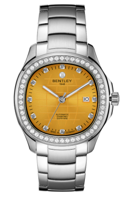 Product SKU: BL1869-252MWYICase Material: All stainless steel,Case with 50pcs white sapphireCase Size: 42.0mm X 47.0mmDial Size: Ø 30.6mmDial Color: Orange dial with 12pcs diamond Crystal: Sapphire crystal glassCrown: 6.0mmMovement: SL1701-0005/Automatic