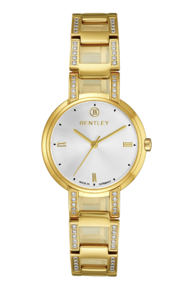Product SKU: BL2209-10LKWI-SCase Material: Gold tone stainless steelCase Size: 32.0mm X 45.5mmDial Size: Ø 27.0 mmDial Color: Silver dialBracelet:  Band with 60pcs white CZCrystal: Sapphire crystal glassCrown: 4.0mmMovement: GL30