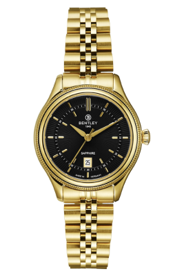 Product SKU: BL2216-10LKBICase Material: Gold tone stainless steelCase Size: 30.0mm X 35.5mmDial Size: Ø 23.0 mmDial Color: Black dialCrystal: Sapphire crystal glassCrown: 4.5mmMovement: 2015-6H