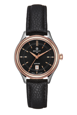 Product SKU: BL2216-10LTBB-RCase Material: Rose gold two tone caseCase Size: 30.0mm X 35.5mmDial Size: Ø 23.0 mmDial Color: Black dialBracelet:  Black calfskin leather strapCrystal: Sapphire crystal glassCrown: 4.5mmMovement: 2015-6H