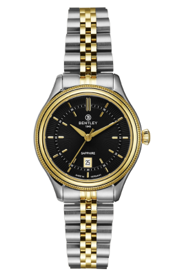 Product SKU: BL2216-10LTBICase Material: Gold two tone stainless steelCase Size: 30.0mm X 35.5mmDial Size: Ø 23.0 mmDial Color: Black dialCrystal: Sapphire crystal glassCrown: 4.5mmMovement: 2015-6H