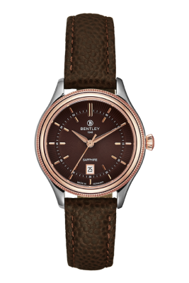 Product SKU: BL2216-10LTDD-RCase Material: Rose gold two tone caseCase Size: 30.0mm X 35.5mmDial Size: Ø 23.0 mmDial Color: Brown dialBracelet:  Brown calfskin leather strapCrystal: Sapphire crystal glassCrown: 4.5mmMovement: 2015-6H
