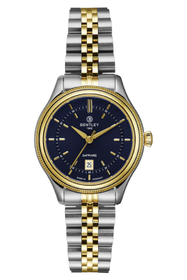 Product SKU: BL2216-10LTNICase Material: Gold two tone stainless steelCase Size: 30.0mm X 35.5mmDial Size: Ø 23.0 mmDial Color: Blue dialCrystal: Sapphire crystal glassCrown: 4.5mmMovement: 2015-6H