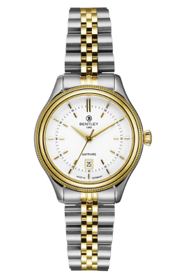 Product SKU: BL2216-10LTWICase Material: Gold two tone stainless steelCase Size: 30.0mm X 35.5mmDial Size: Ø 23.0 mmDial Color: White dialCrystal: Sapphire crystal glassCrown: 4.5mmMovement: 2015-6H