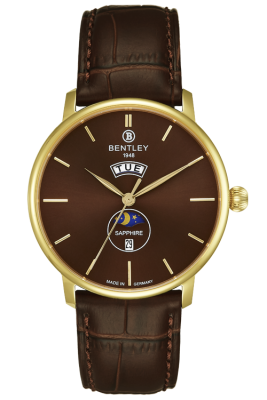 Product SKU: BL2222-10MKDDCase Material: Gold tone caseCase Size: 42.0mm X 46.5mmDial Size: Ø36.5 mmDial Color: Brown dialBracelet:  Black calfskin leather strap Brown calfskin leather strapCrystal: Sapphire crystal glassCrown: 5.5mmMovement: VX33E 12M