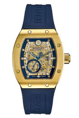 Product SKU: BL2225-152MKNNCase Material: Gold tone caseCase Size: 45.5mm X 39.0mmDial Size: Ø 30.5mmDial Color: Blue dial with 11pcs diamond Bracelet:  Blue Rubber Band strapCrystal: Sapphire crystal glassCrown: Ø 8.0mmMovement: 8N24 Gilt