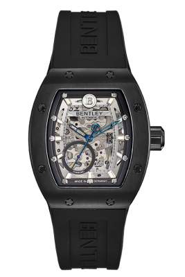 Product SKU: BL2225-152MUBBCase Material: IP Gun Metal caseCase Size: 45.5mm X 39.0mmDial Size: Ø 30.5mmDial Color: Black dial with 11pcs diamondBracelet:  Black Rubber Band strapCrystal: Sapphire crystal glassCrown: Ø 8.0mmMovement: 8N24