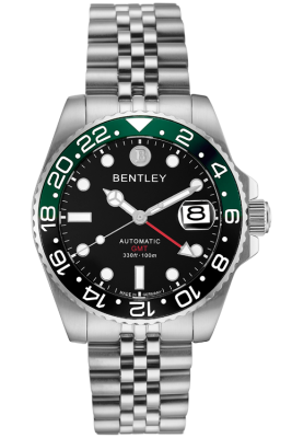 Product SKU: BL2335-15MWBI-BGDescription: Black & Green ceramic bezelCase Material: All stainless steelCase Size: 40.3mm X 47.5mmDial Size: Ø 30.0mmDial Color: Black dialCrystal: Sapphire crystal glassCrown: Ø 7.0mmMovement: NH34 / AUTOMATIC