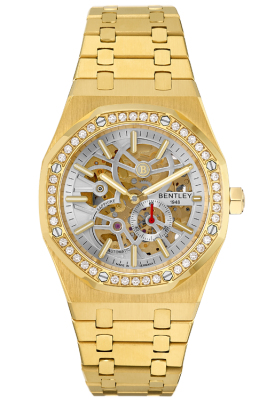 Product SKU: BL2416-251MKWIDescription: Gold tone stainless steelCase Material: Case with 40pcs white sapphireCase Size: 41.0mm X 51.6mmDial Size: Ø 30.0mmDial Color: White dialCrystal: Sapphire crystal glassCrown: Ø 6.0mmMovement: 8N40 / Automatic