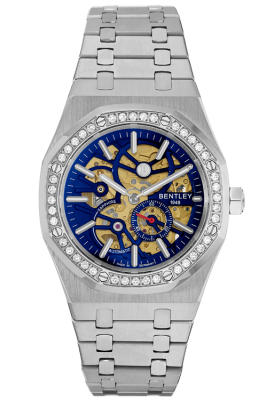 Product SKU: BL2416-251MWNIDescription: All stainless steelCase Material: Case with 40pcs white sapphireCase Size: 41.0mm X 51.6mmDial Size: Ø 30.0mmDial Color: Blue dialCrystal: Sapphire crystal glassCrown: Ø 6.0mmMovement: 8N40 / Automatic