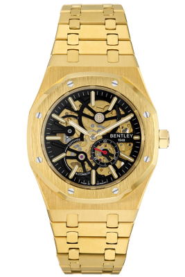 Product SKU: BL2416-25MKBICase Material: Gold tone stainless steelCase Size: 41.0mm X 51.6mmDial Size: Ø 30.0mmDial Color: Black dialCrystal: Sapphire crystal glassCrown: Ø 6.0mmMovement: 8N40 / Automatic