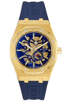 Product SKU: BL2416-25MKNNCase Material: Gold tone stainless steelCase Size: 41.0mm X 51.6mmDial Size: Ø 30.0mmDial Color: Blue dialBracelet:  Blue Rubber Band strapCrystal: Sapphire crystal glassCrown: Ø 6.0mmMovement: 8N40 / Automatic