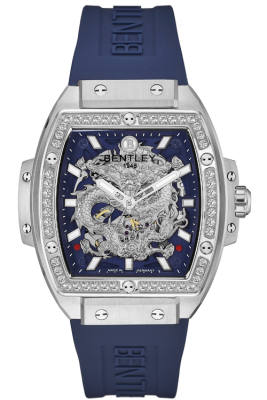 Product SKU: BL2426-151MWNNCase Material: Stainless steel case with 50pcs white sapphire Case Size: 42.0mm X 50.0mmDial Size: Ø 30.0mmDial Color: Blue dialBracelet:  Blue Rubber Band strapCrystal: Sapphire crystal glassCrown: Ø 7.0mmMovement: 8N24