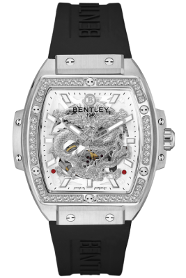 Product SKU: BL2426-151MWWBCase Material: Stainless steel case with 50pcs white sapphire Case Size: 42.0mm X 50.0mmDial Size: Ø 30.0mmDial Color: White dialBracelet:  Black Rubber Band strapCrystal: Sapphire crystal glassCrown: Ø 7.0mmMovement: 8N24