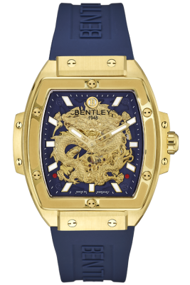 Product SKU: BL2426-15MKNNCase Material: Gold tone caseCase Size: 42.0mm X 50.0mmDial Size: Ø 30.0mmDial Color: Blue dialBracelet:  Blue Rubber Band strapCrystal: Sapphire crystal glassCrown: Ø 7.0mmMovement: 8N24