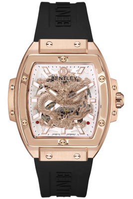 Product SKU: BL2426-15MRWBCase Material: Rose gold tone caseCase Size: 42.0mm X 50.0mmDial Size: Ø 30.0mmDial Color: White dialBracelet:  Black Rubber Band strapCrystal: Sapphire crystal glassCrown: Ø 7.0mmMovement: 8N24