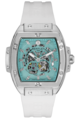 Product SKU: BL2426-252MWN1WCase Material: Stainless steel caseCase Size: 42.0mm X 50.0mmDial Size: Ø 30.0mmDial Color: Aqua blue dial with 22pcs diamondBracelet:  White Rubber Band strapCrystal: Sapphire crystal glassCrown: Ø 7.0mmMovement: 8N24