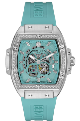 Product SKU: BL2426-252MWNN1-SCase Material: Stainless steel case with 50pcs white sapphire Case Size: 42.0mm X 50.0mmDial Size: Ø 30.0mmDial Color: Aqua blue dial with 22pcs diamondBracelet:  Aqua blue Rubber Band strapCrystal: Sapphire crystal glassCrown: Ø 7.0mmMovement: 8N24