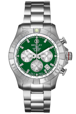Product SKU: BL2496-102MWGI-WDescription: All stainless steelCase Size: 43.0mm X 51.0mmDial Size: Ø 34.0mmDial Color: Green dial with 20pcs diamondCrystal: Sapphire crystal glassCrown: Ø 7.0mmMovement: VK63