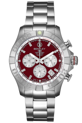 Product SKU: BL2496-102MWRI-WDescription: All stainless steelCase Size: 43.0mm X 51.0mmDial Size: Ø 34.0mmDial Color: Dark red dial with 20pcs diamondCrystal: Sapphire crystal glassCrown: Ø 7.0mmMovement: VK63