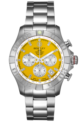 Product SKU: BL2496-102MWYI-WDescription: All stainless steelCase Size: 43.0mm X 51.0mmDial Size: Ø 34.0mmDial Color: Yellow dial with 20pcs diamondCrystal: Sapphire crystal glassCrown: Ø 7.0mmMovement: VK63
