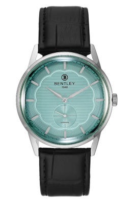 Product SKU: BL2532-10MWN1BCase Material: Stainless steel caseCase Size: 41.0mm X 48.5mmDial Size: Ø 35.6mmDial Color: Aqua blue dialBracelet:  Black calfskin leather strapCrystal: Sapphire crystal glassCrown: Ø 5.5mmMovement: 1L45