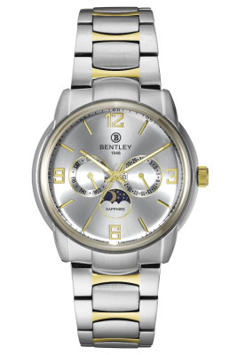 Product SKU: BL2529-10MTCI-KCase Material: Gold two tone stainless steelCase Size: 43.0mm X 51.0mmDial Size: Ø 37.0mmDial Color: Silver dialCrystal: Sapphire crystal glassCrown: Ø 5.5mmMovement: VX3H