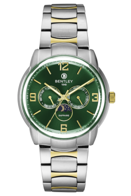 Product SKU: BL2529-10MTGI-KCase Material: Gold two tone stainless steelCase Size: 43.0mm X 51.0mmDial Size: Ø 37.0mmDial Color: Green dialCrystal: Sapphire crystal glassCrown: Ø 5.5mmMovement: VX3H