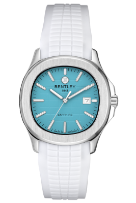 Product SKU: BL2569-10MWN1WCase Material: Stainless steel caseCase Size: 40.0mm X 45.4mmDial Size: Ø 28.7mmDial Color: Aqua blue dialBracelet:  White Rubber Band strapCrystal: Sapphire crystal glassCrown: Ø 5.5mmMovement: GM12