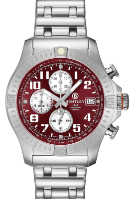 Product SKU: BL2596-102MWRACase Material: All stainless steelCase Size: 43.0mm X 51.0mmDial Size: Ø 34.0mmDial Color: Dark red dial with 4pcs diamondCrystal: Sapphire crystal glassCrown: Ø 7.0mmMovement: VK67