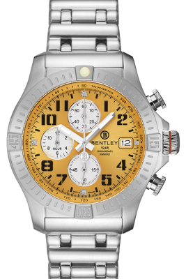 Product SKU: BL2596-102MWYACase Material: All stainless steelCase Size: 43.0mm X 51.0mmDial Size: Ø 34.0mmDial Color: Yellow dial with 4pcs diamondCrystal: Sapphire crystal glassCrown: Ø 7.0mmMovement: VK67